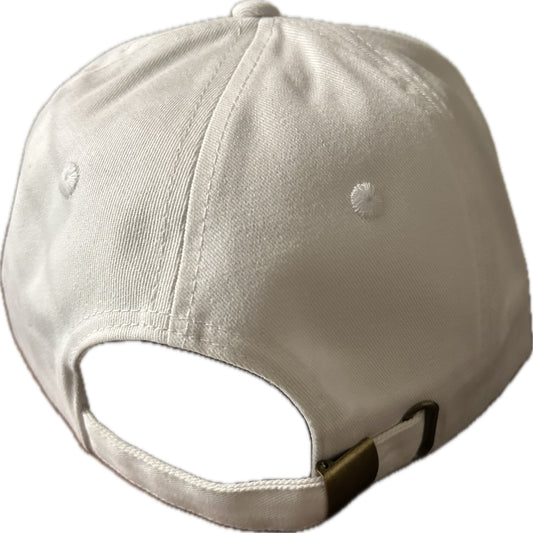 White baseball cap on a white background